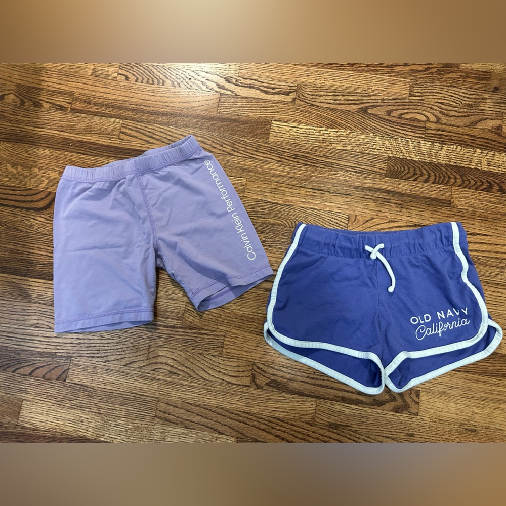 Calvin Klein performance and old navy Lavender Kids Shorts set